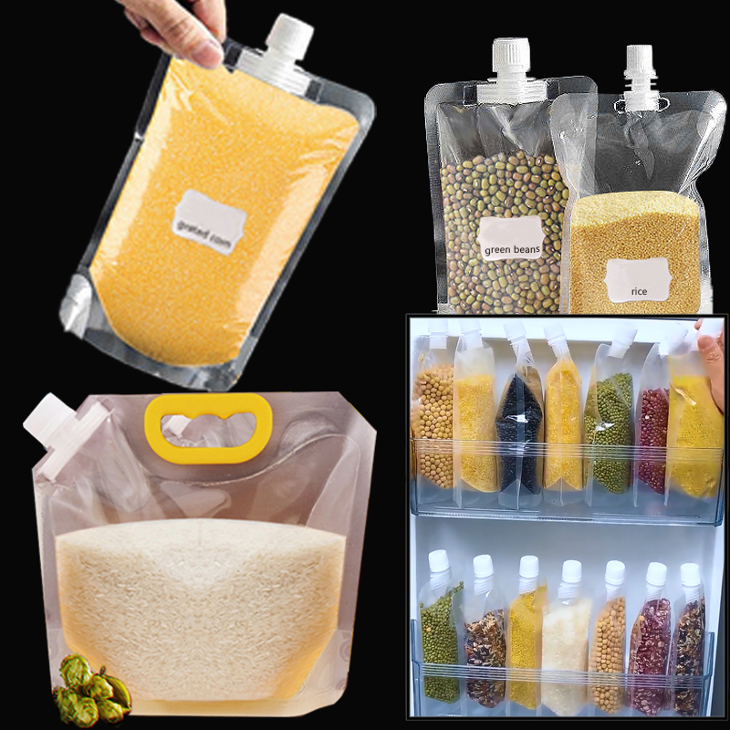 Food Storage Plastic Bag - 5/10 قطعة الوقوف الحبوب حقيبة مانعة