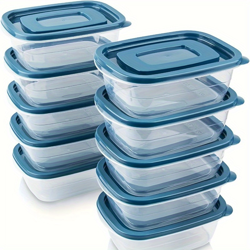 Food Storage Ideas - مجموعة من 6 حاويات بلاستيكية شفافة