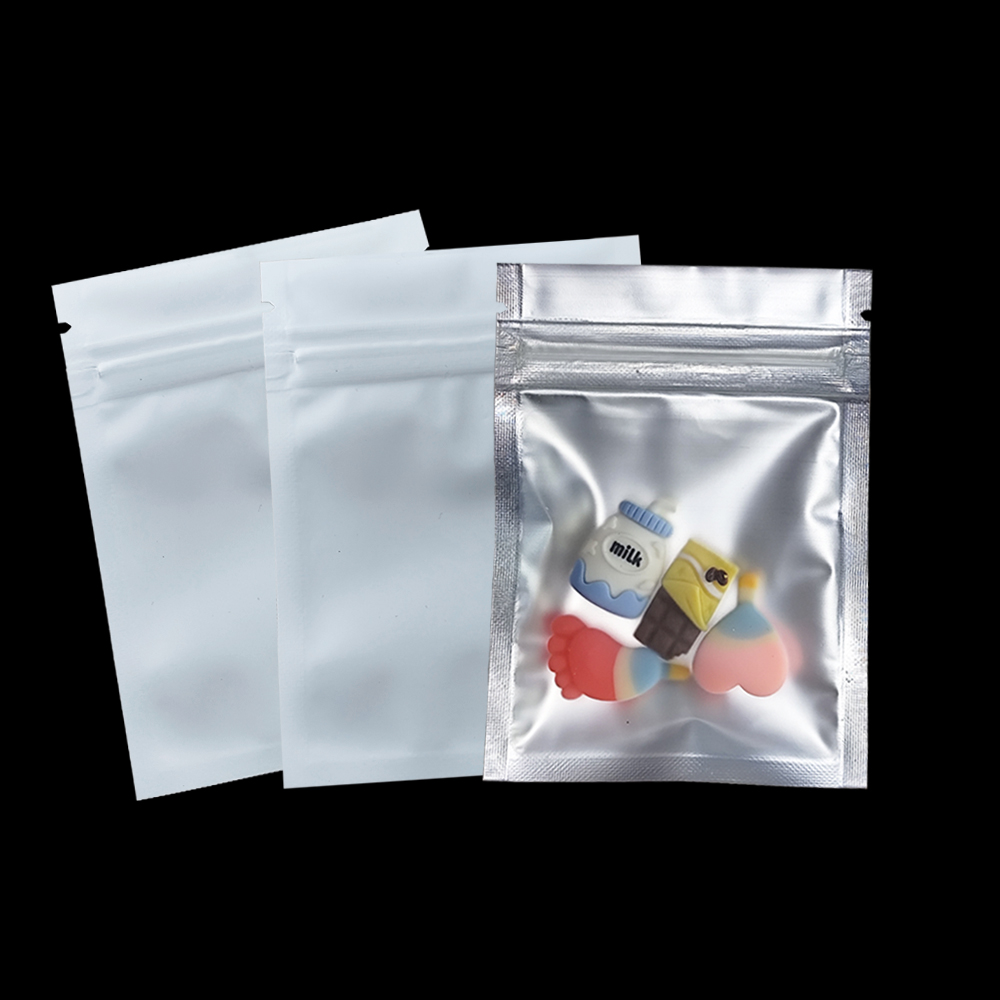 Food Storage Plastic Bag - 100 قطعة/الوحدة ماتي واضح البريدي قفل