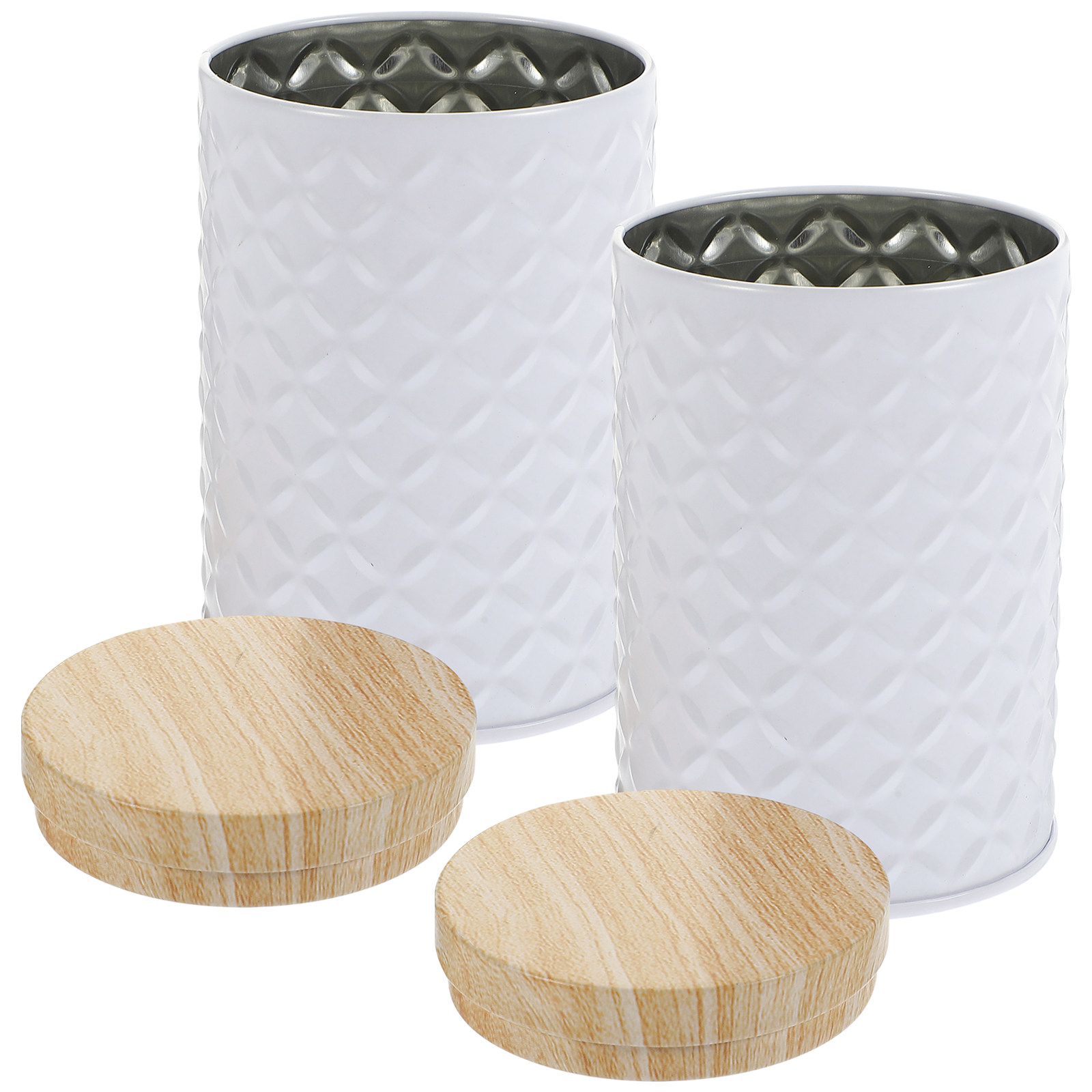 Food Storage Airtight - علبتان تخزين من الصفيح الغذائي مع