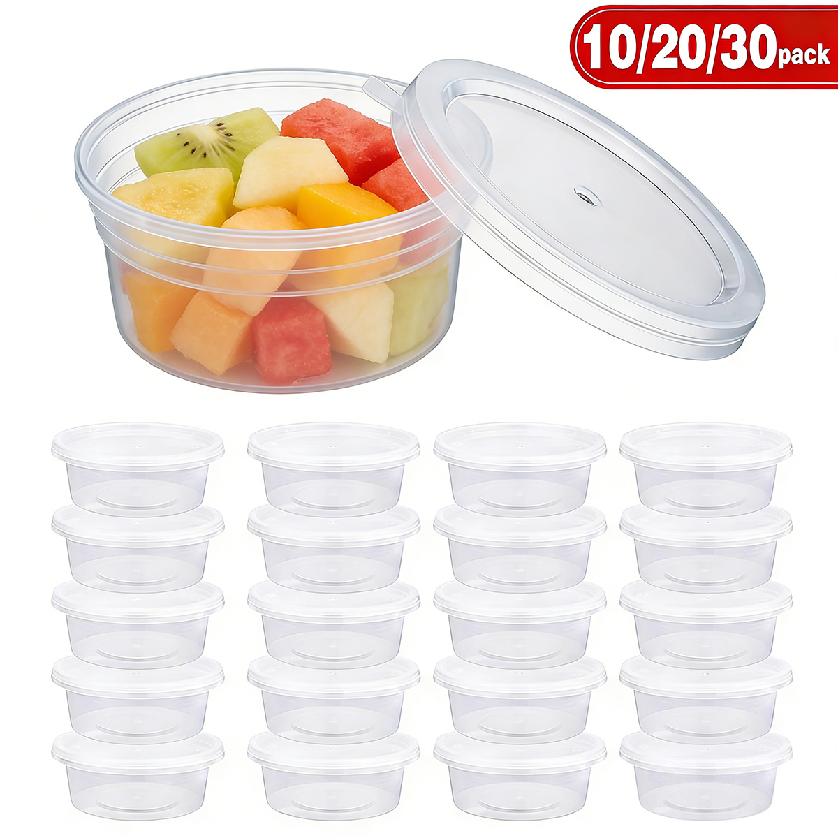 Food Storage Ideas - عبوات صغيرة للسلايم مع أغطية، حاويات