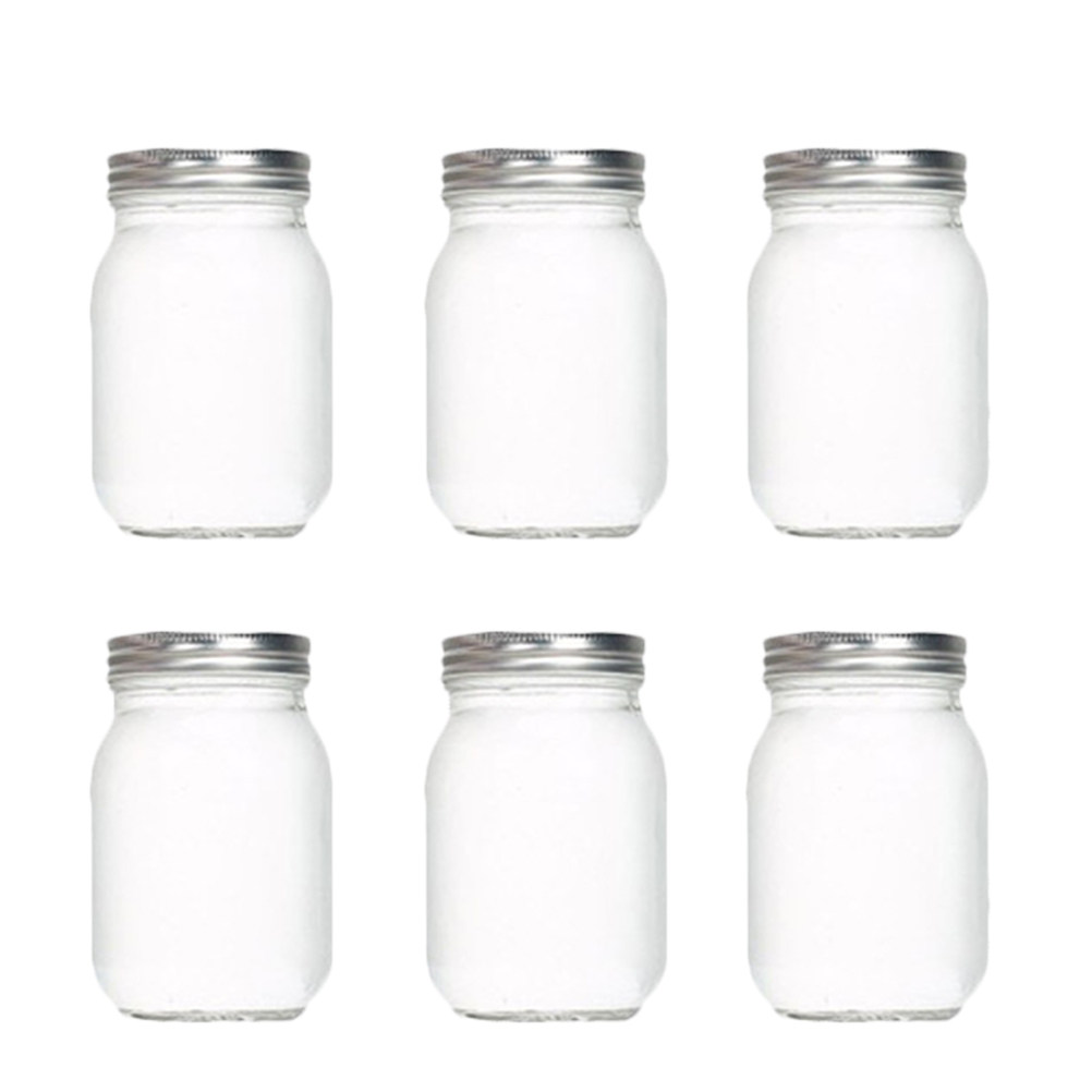 Food Storage Airtight - 6 قطع من الأوعية الزجاجية الشفافة