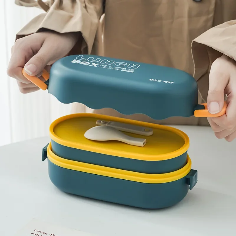 Food Storage Vault - صندوق غداء بلاستيكي مزدوج الطبقة مزود