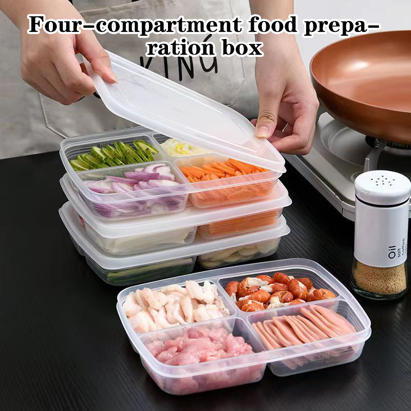 Food Storage Ideas - صندوق تخزين بلاستيكي جديد بـ 4