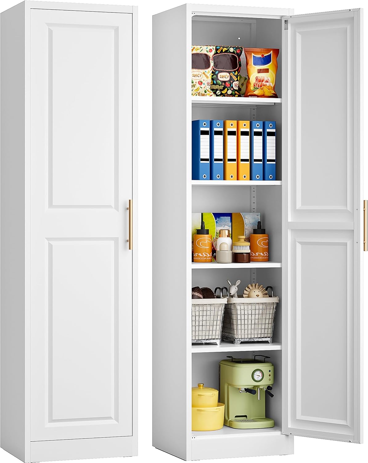 Food Storage Box Large - خزانة تخزين طويلة ورفيعة بباب واحد