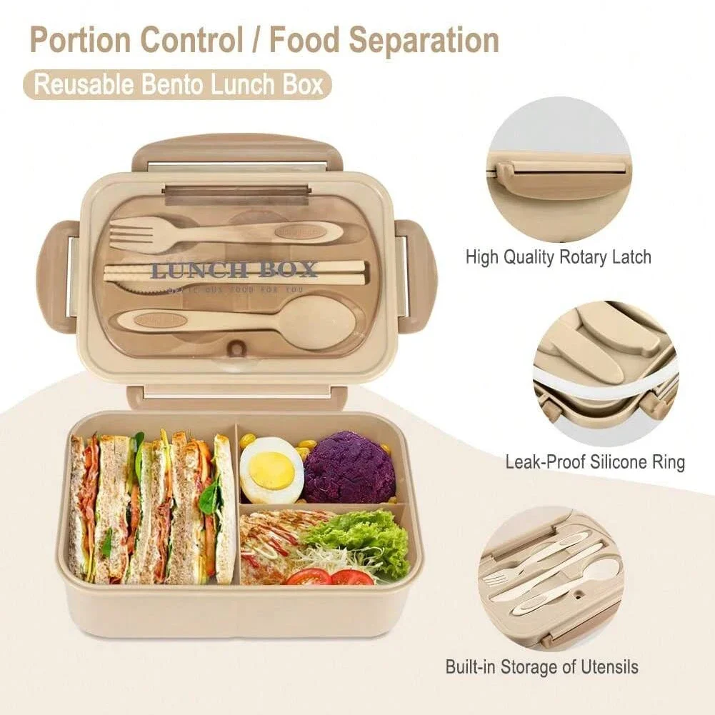 صندوق بنتو للبالغين بثلاثة أقس - مراجعة Food Storage Safety وسعره