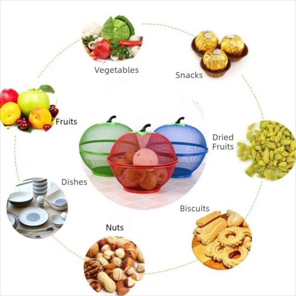 سلة فواكه معدنية بغطاء شبكي مق - مراجعة Food Storage Net وسعره