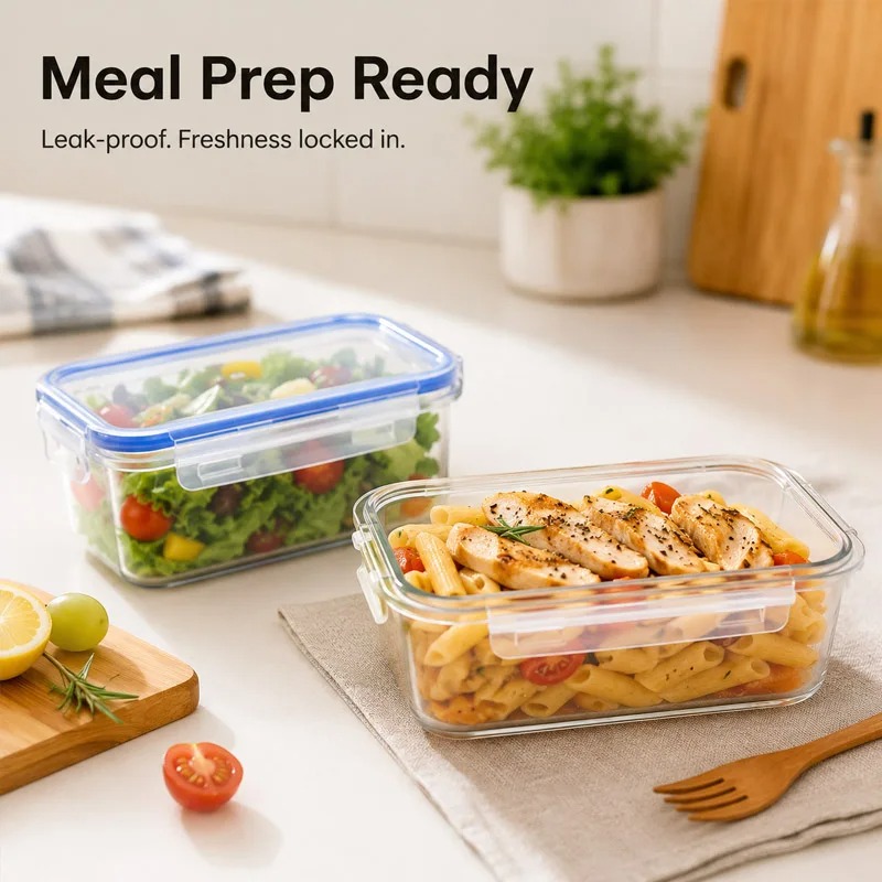 صندوق تخزين للثلاجة بأربعة أحج - مراجعة Food Storage Lunch Box وسعره