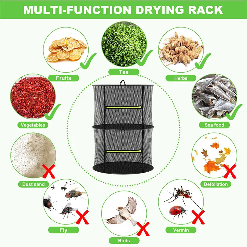 شبكة تجفيف الطعام متينة للأعشا - مراجعة Food Storage Net وسعره