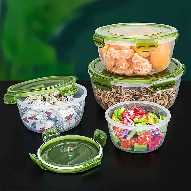 4 حاويات بلاستيكية لتخزين الطع - مراجعة Food Storage Lunch Box وسعره
