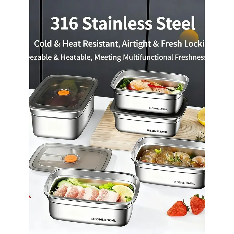 صندوق غداء كبير السعة من الفول - مراجعة Food Storage Safety وسعره