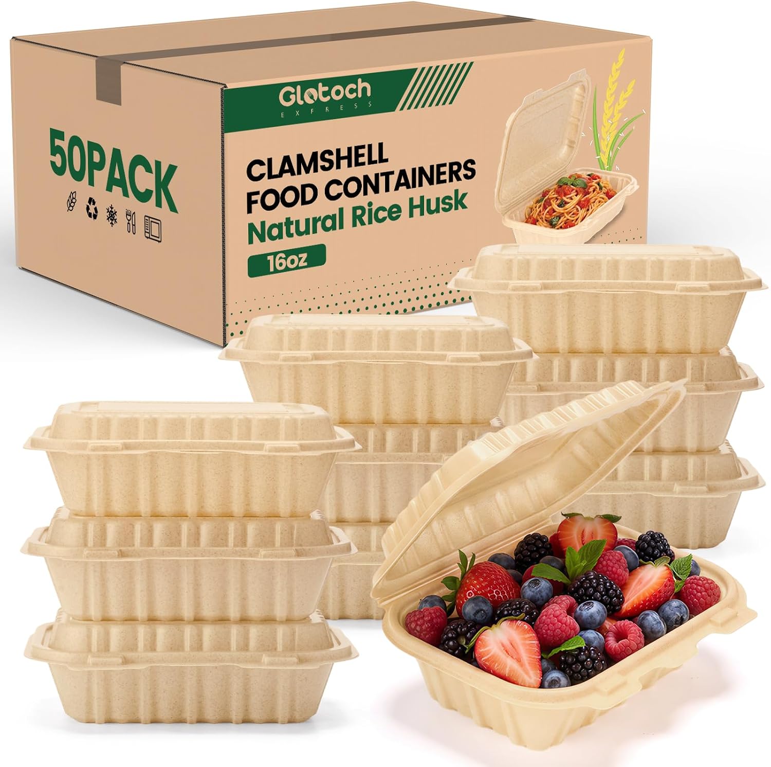 50 عبوة من حاويات الطعام القاب - مراجعة Food Storage Safety وسعره