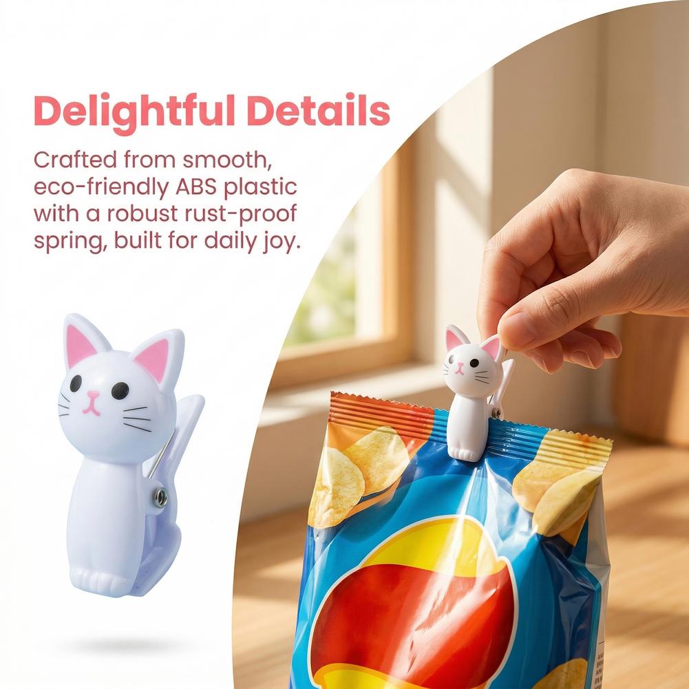 مشابك أكياس على شكل قطة لطيفة  - مراجعة Food Storage Plastic Bag وسعره
