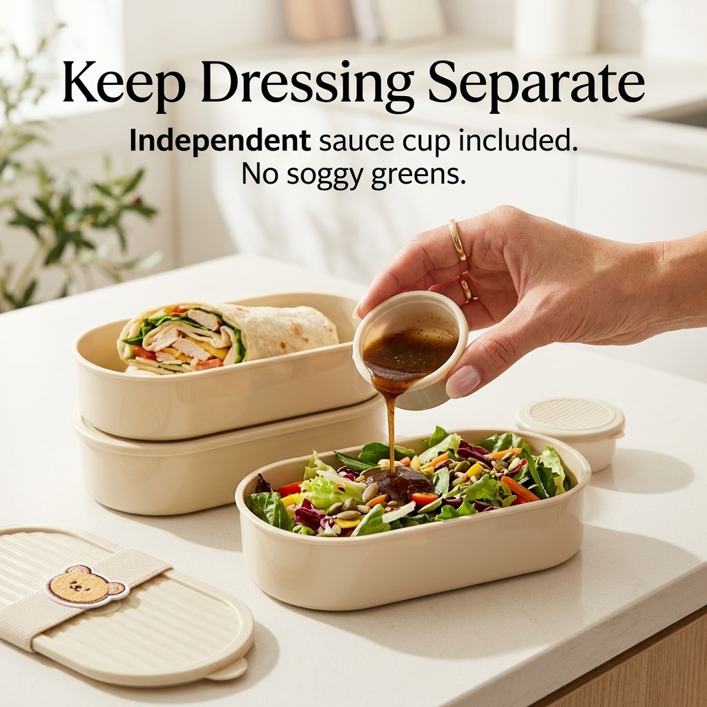 صندوق غداء بيضاوي مزدوج الطبقا - مراجعة Food Storage Safety وسعره