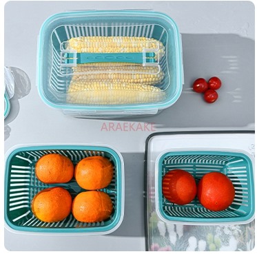 سلة تصريف كبيرة للمطبخ المنزلي - مراجعة Food Storage Box Large وسعره