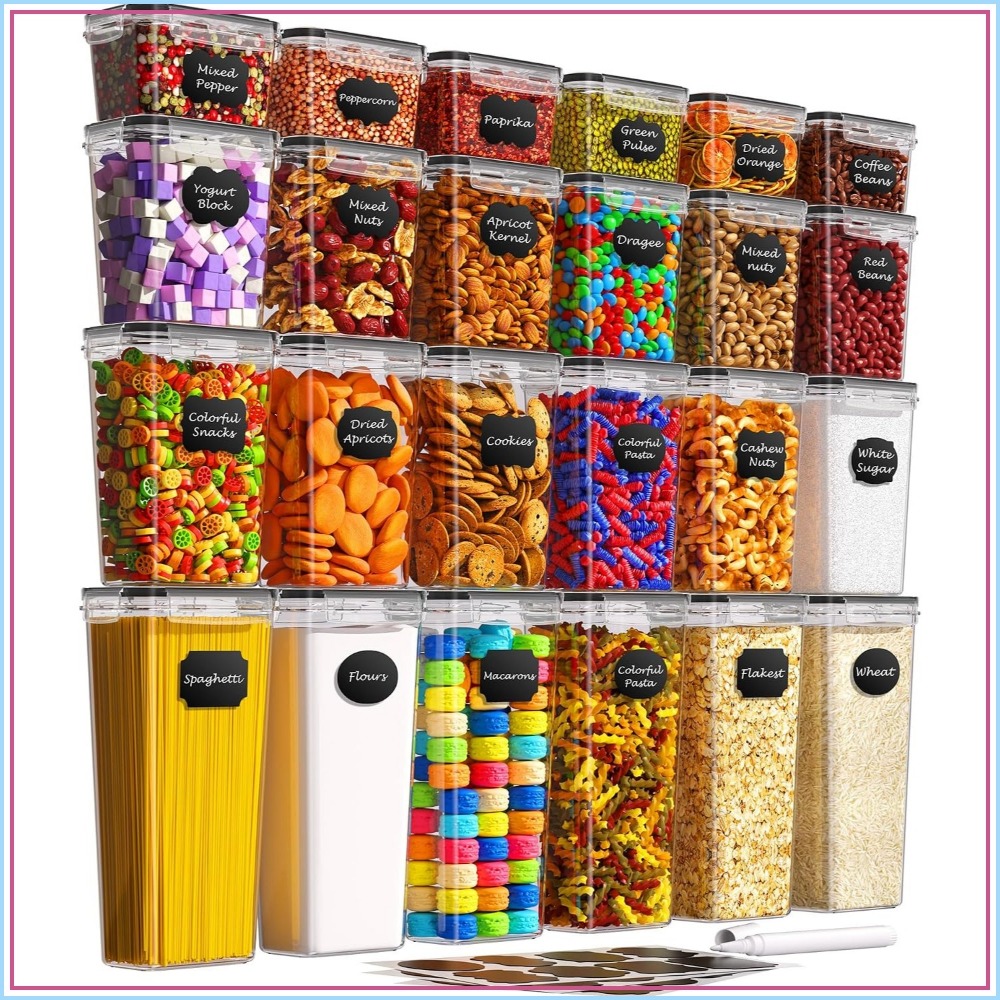 24 قطعة من حاويات تخزين الطعام - مراجعة Food Storage Airtight وسعره