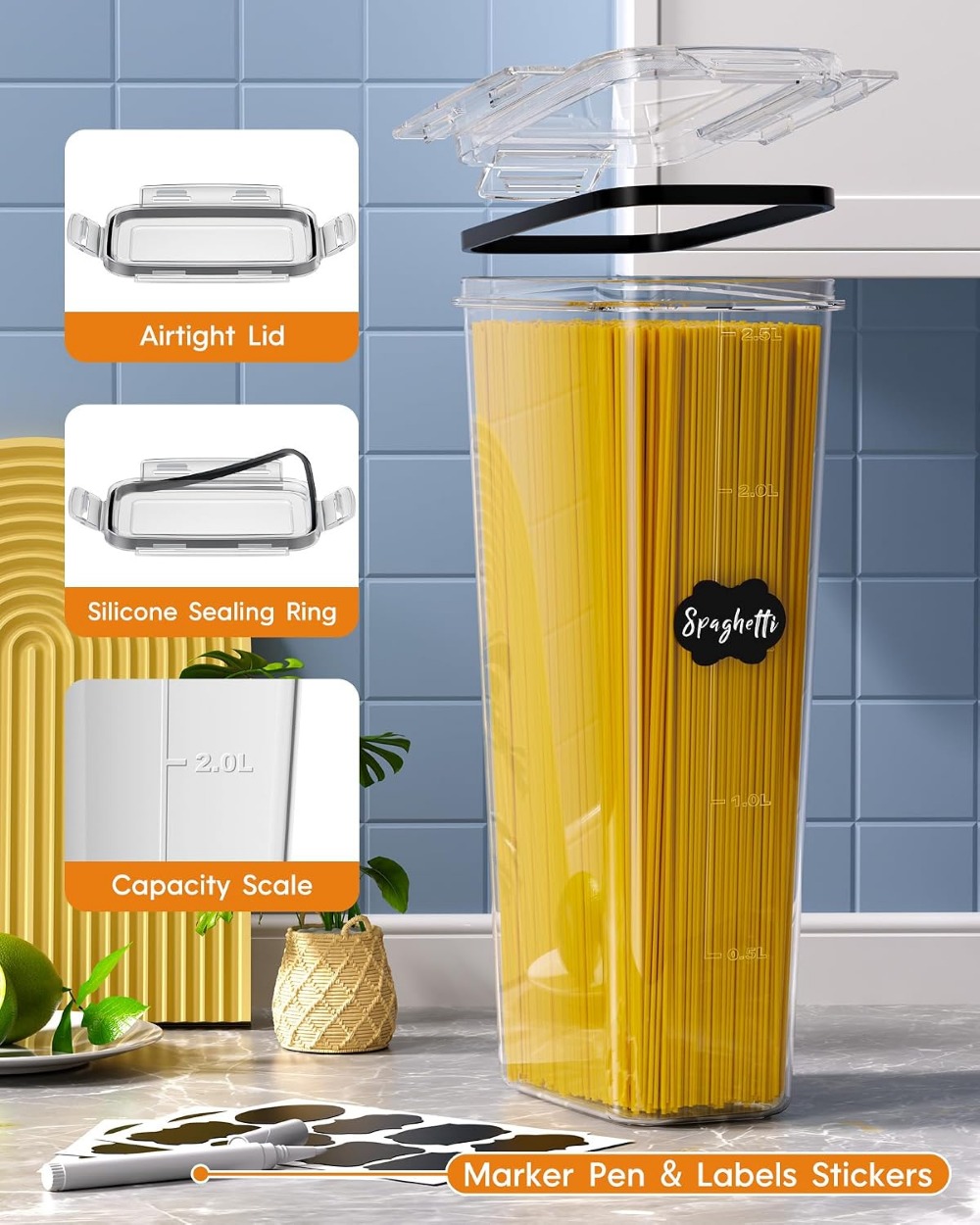 24 قطعة من حاويات تخزين الطعام - مراجعة Food Storage Airtight وسعره